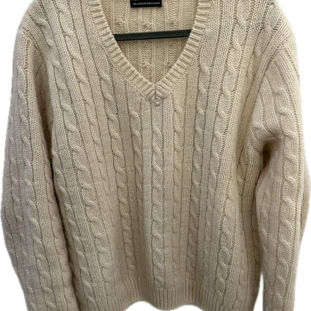 Brandy Melville Ivory WOOL Sweater XL